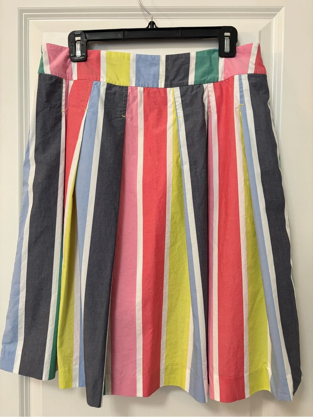 Boden Multicolor Soft Pleated 100% Cotton Skirt, Size 10